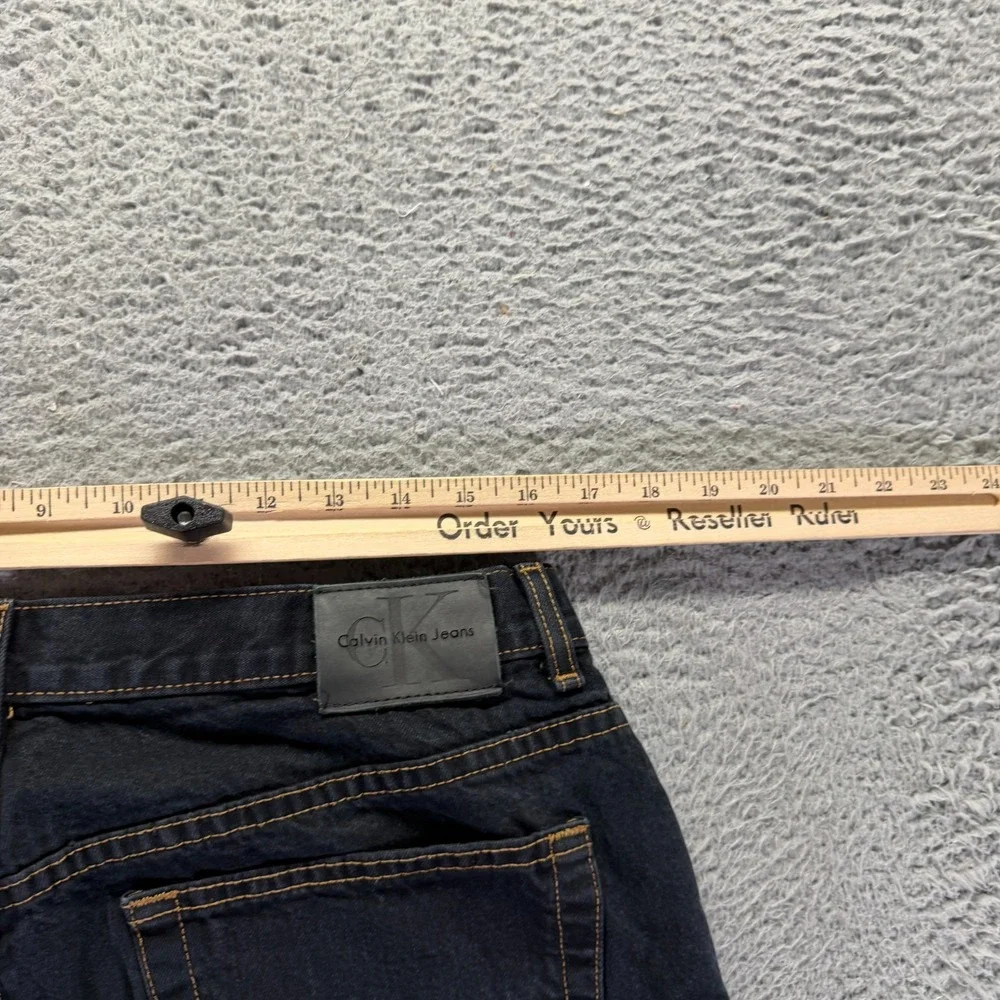 Calvin Klein Jeans Womens 14 Black Cotton Denim Straight Leg Streetwear Workwear